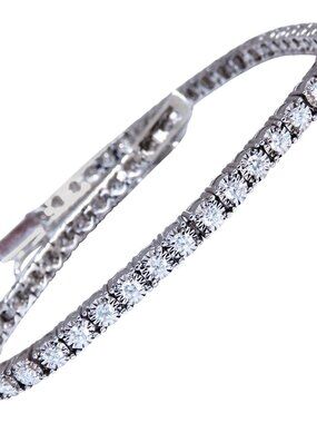 2.40ct natural round diamonds bracelet 14kt gold 12467*